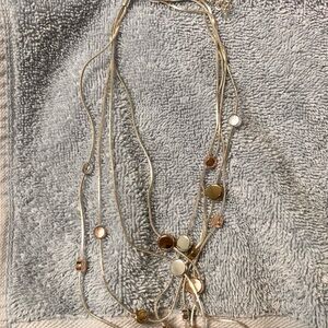 Elegant Multi-Strand Gold and Silver Necklace